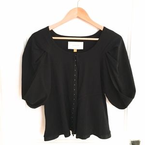 Anthropologie Leifsdottir sweater puff sleeves